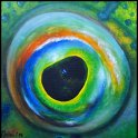Augenblick einer Senator-Wrasse Acryl auf Leinwand;
30 x 30 cm